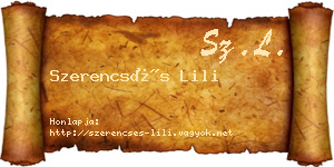 Szerencsés Lili névjegykártya